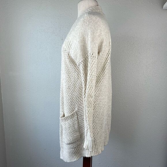 Pre-Owed American Eagle Knit Cream Cardigan Sweater Size S - Picture 3 of 6